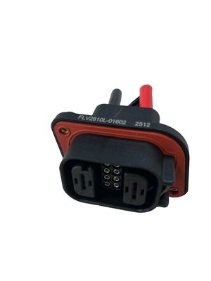 FLV2+8 Conector híbrido de alta tensión 80A 600VAC Casilla ABS negra para vehículos industriales