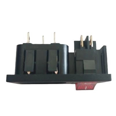 15A 250V panel montado IEC C14 enchufe de entrada con interruptor rocker de forma de barco