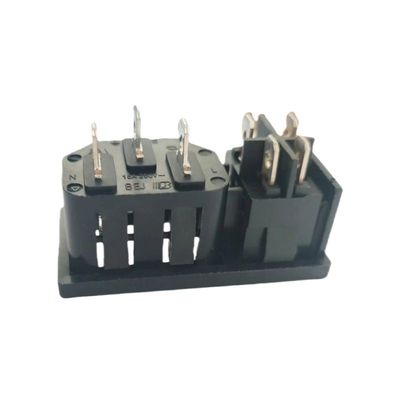 15A 250V panel montado IEC C14 enchufe de entrada con interruptor rocker de forma de barco