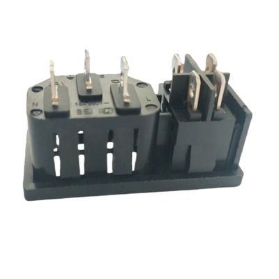15A 250V panel montado IEC C14 enchufe de entrada con interruptor rocker de forma de barco