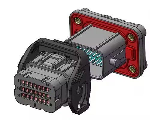 Neopower 32 pin híbrido IP67 EV de energía y conector de señal (6x13A de energía, 26x5A de señal)
