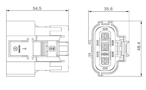 Neopower Conector de energía y señal automotriz de 3 pines de bloqueo seguro, 800V/16A, resistente al agua IP67, HVIL