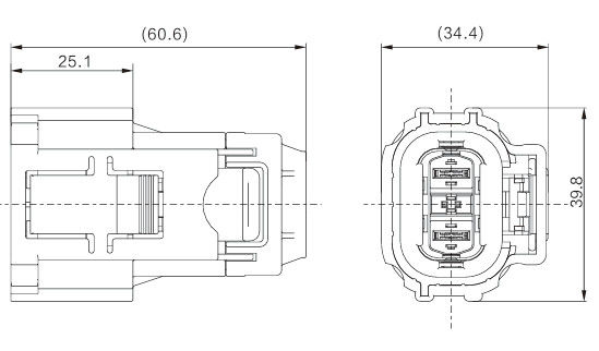 Neopower Conector eléctrico de alto rendimiento de 2 pines 1000V 40A con HVIL, Poka-Yoke y blindaje de 360 °