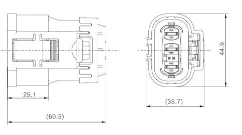Conector eléctrico de 3 pines de alto rendimiento de Neopower para OBC y BDU, 1000V 40A, IP67